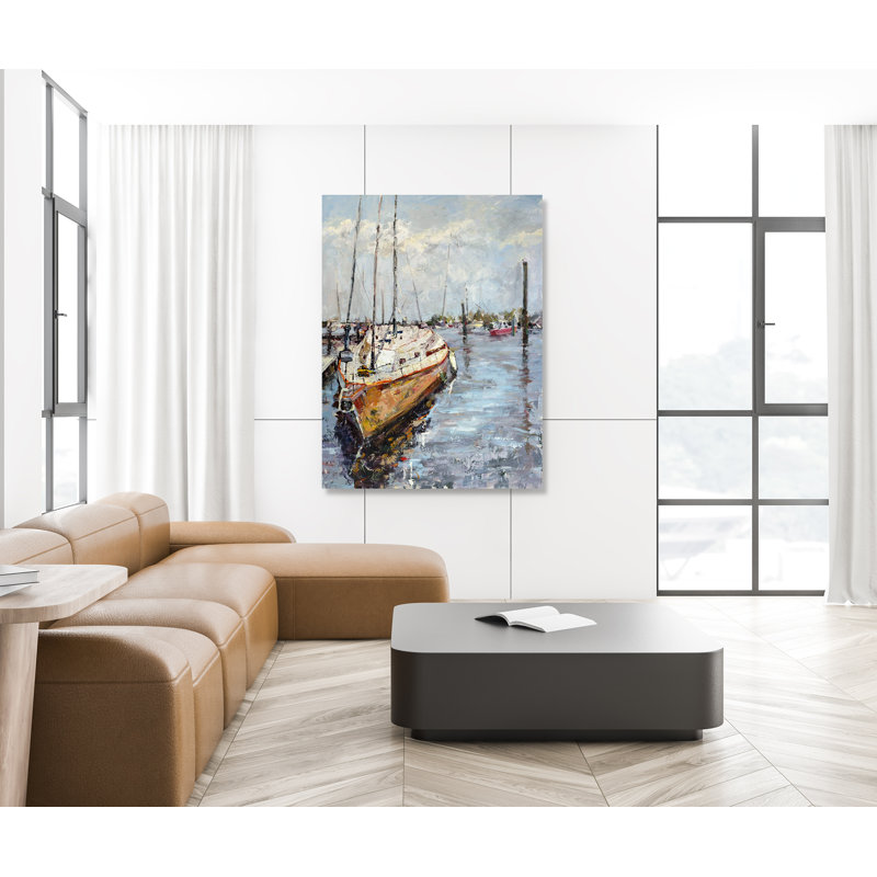 Let Go and Sail - Artist Enhanced Canvas Print, 30" H x 24" W x 1.75" D, White Framed Canvas