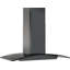 Zephyr Ravenna 42 in. 600 CFM Island Mount Range Hood with LED Lighting in Black Stainless Steel with Gray Glass Canopy