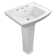 Wyatt Pedestal Leg in Canvas White