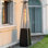 Outdoor 48,000 BTU Pyramid Propane Gas Patio Heater with Wheels, Removable Iron Heater for Garden and Backyard