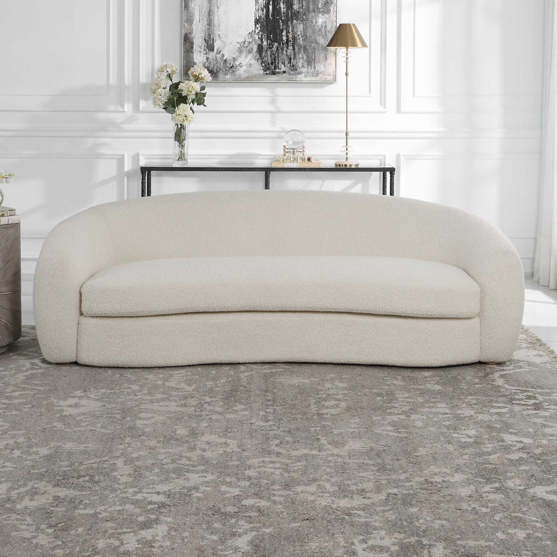 Canapé blanc Capra Art Deco