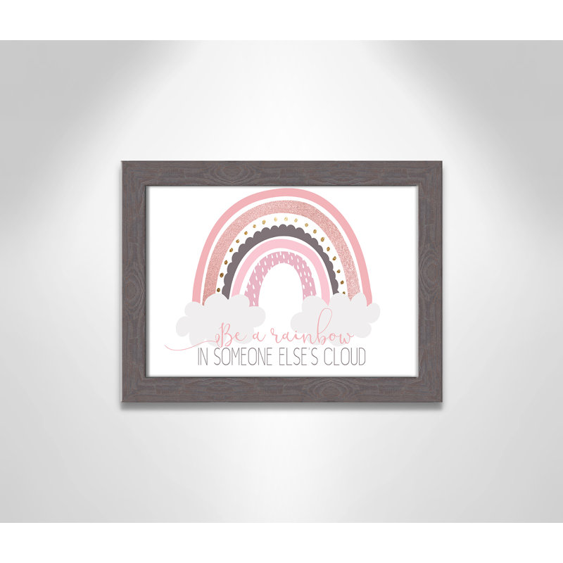 Être un arc-en-ciel, H 10 po x l 14 po x P 0,63 po, Encadré gris