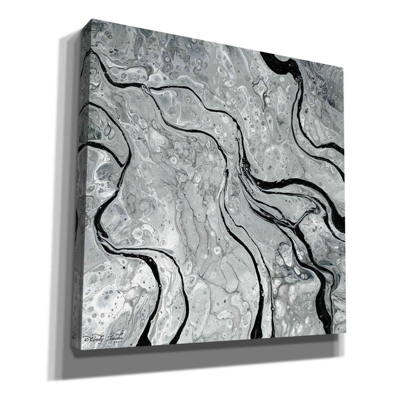 'Abstract in Gray V' by Cindy Jacobs, Canvas Wall Art, 12" H x 12" W x 0.75" D