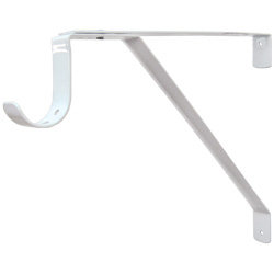 Support de tablette à dossier ouvert réglable 10-1 / 4 "- 10-3 / 4" avec chute de 2-1 / 2 "- Blanc