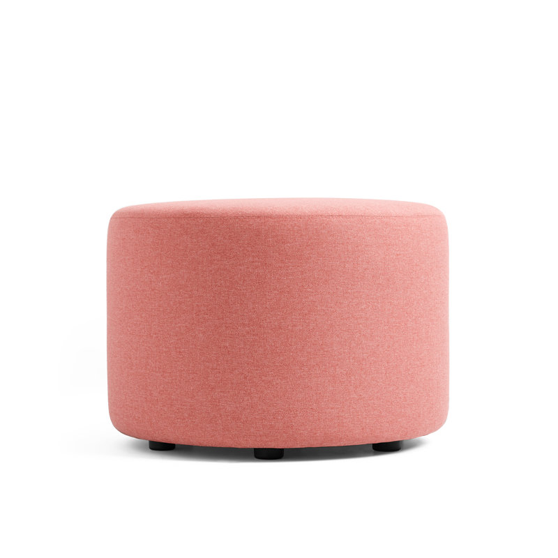 Repose-pieds rond Block Party, P 24 po, Mélange de polyester rose