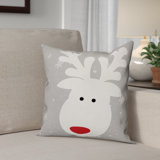 Oreiller carré mignon à motif de cerf