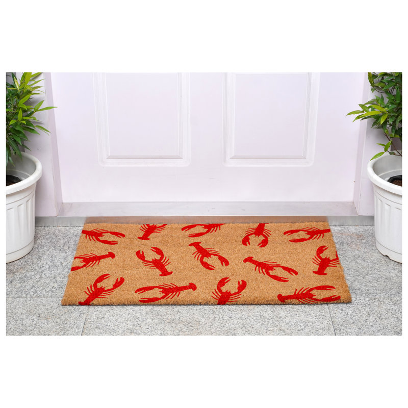 Paillasson homard 57A4B6ada35845, L 24 po x L 36 po