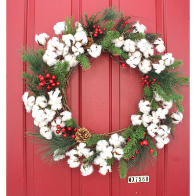 Couronne de coton & berry 22 po