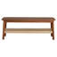 Banc avec rangement Alisma - Banc d'entrée de 48 pouces de la collection Calais - Banc Mid-Century moderne en bois d'acacia massif (châtaignier chaud)