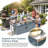 Outdoor Kitchen Island Bar Table With Raised Shelf And Storage Rack-612195931