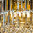 Concetta 3 Lights 16" Traditional Glam Gold Chandelier With Clear Crystal Accents