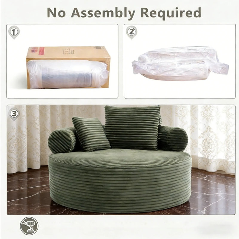 Chaise longue en mousse viscoélastique Cloud, Vert
