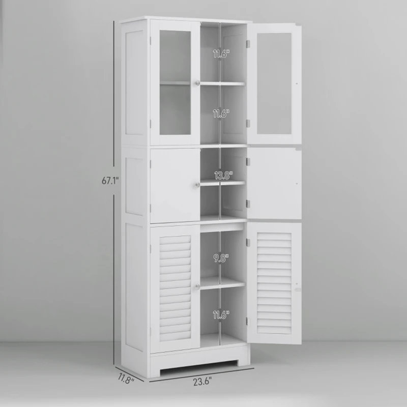 Armoire de rangement élégante, armoire de vestibule autoportante, armoire de cuisine