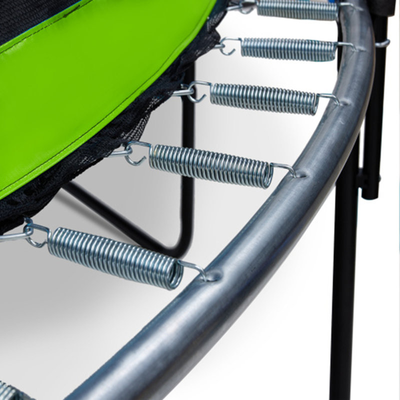 Recreational Trampolines with Enclosure for Kids and Adults with Patented Fibreglass Net Poles Pumpkin- Green