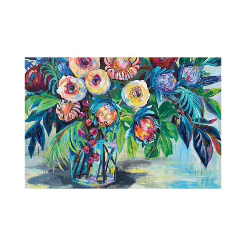 "Key West" par Jeanette Vertentes - peinture sur toile tendue, H 8 po x l 12 po x P 0,75 po