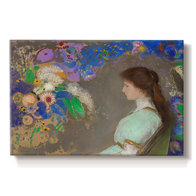 Portrait de Violette Heymann - Odilon Redon - Toile tendue avec châssis - 1910, 8x12