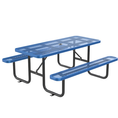 96" Rectangular Picnic Tables Blue