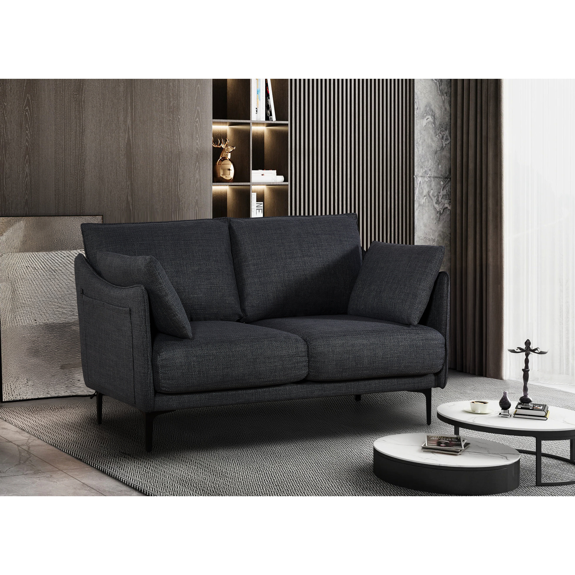 Latitude Run® Comfortable 2 Seater In Living Area - Foam Filled, 32.7 ...