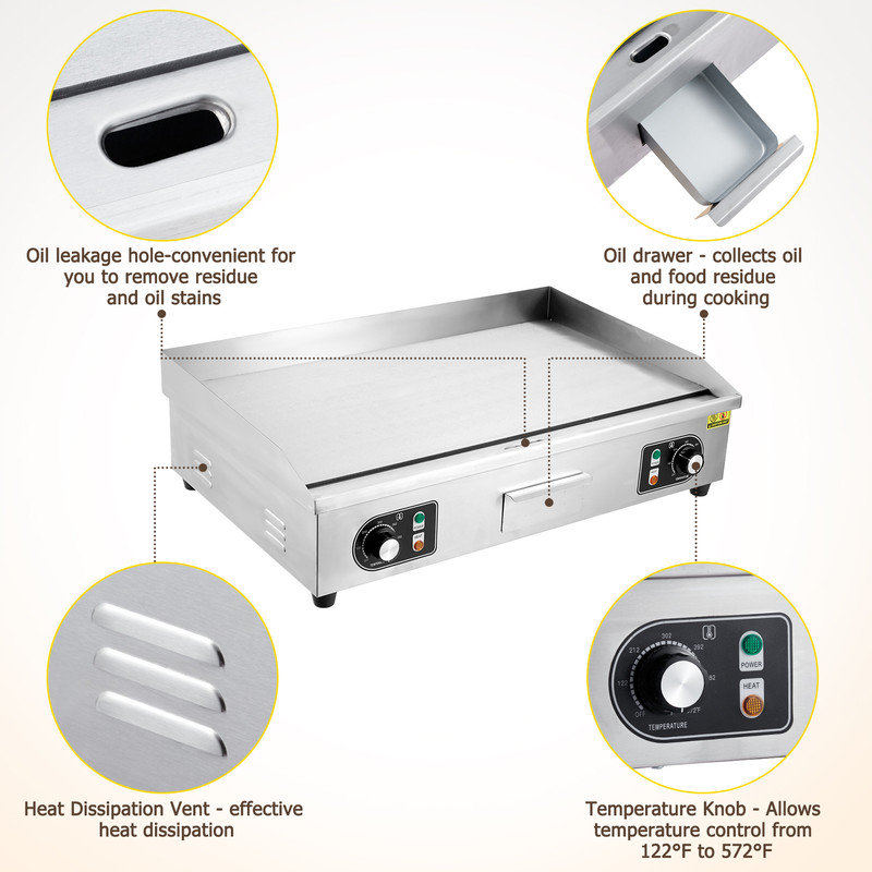 72.9cm Stainless Steel Griddle