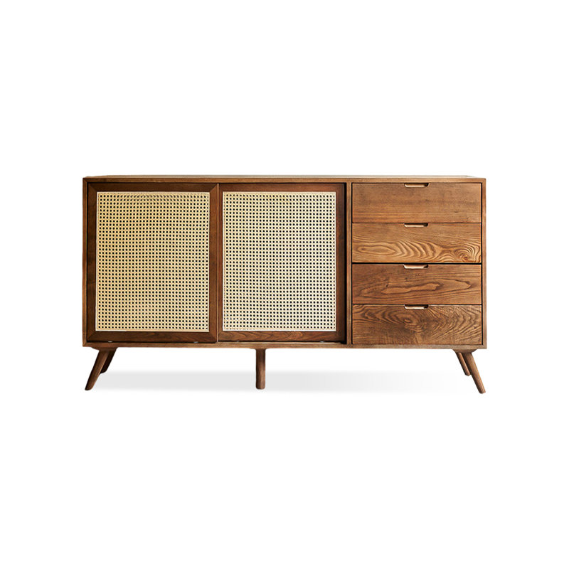 Modern Brown Solid Wood Sideboard