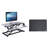  31.5 in. Gray Standing Desk Converter with Floor Mat, Dual Monitor Riser and Deep Keyboard Tray Platform-1972616820-1972616818