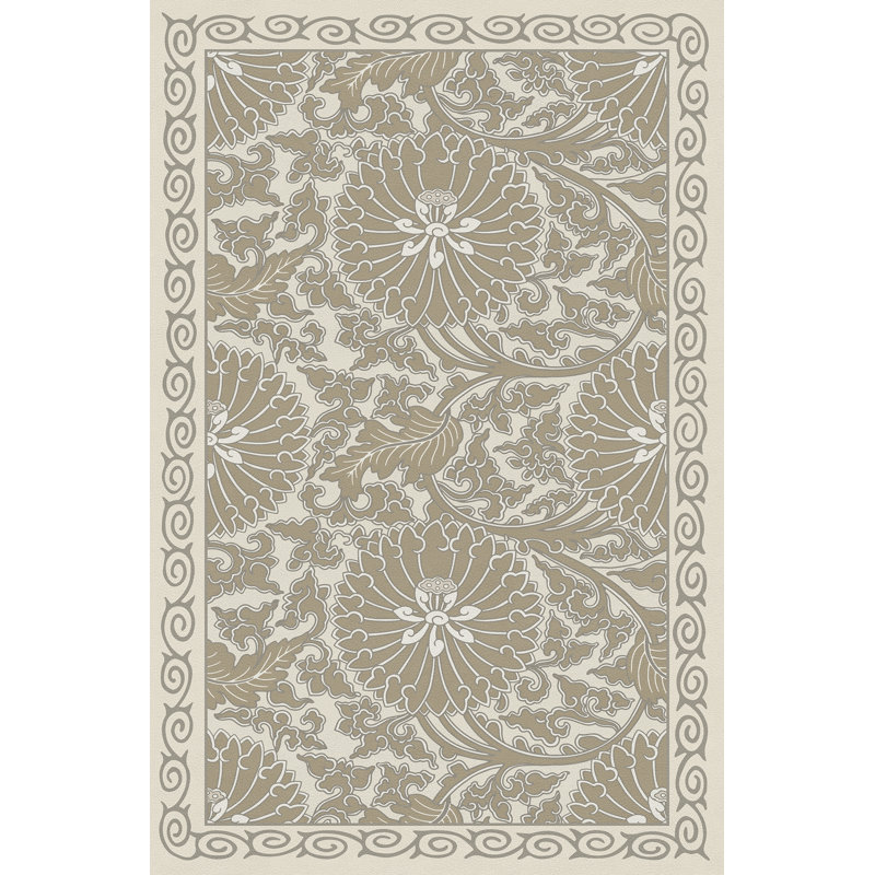 Alessandra Vinyl Floral Indoor Rug, Rectangle 1'9" x 2'8"