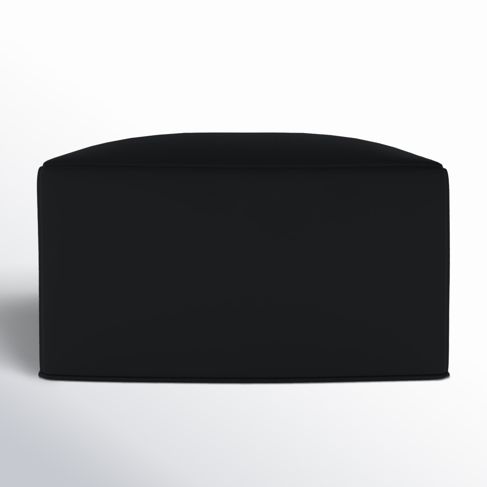 Praia Sunbrella Outdoor Ottoman, Canvas Black Sunbrella® Canvas