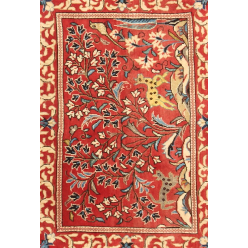 Tapis rouge/beige, Rectangle 7 pi x 10 pi