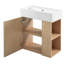 Meuble-lavabo flottant 21,6 po avec lavabo en céramique, rangement à droite-851680116