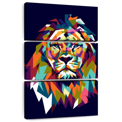 Brampt Lion Head Mosaic