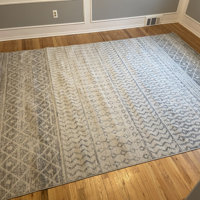 Kenmore Geometric Light Gray/Gray/White Area Rug AllModern Rug Size: Rectangle 7'10 x 10'3