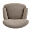 Fauteuil club rembourré avec accoudoirs évasés et pieds fuselés en bois Gerald Boucle pour un confort moderne