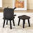 Solid Wood Stool Foot stool,Small Square Wooden Ottoman,Plant Stand, Wood Accent Stool-1746360357