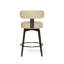 Tabouret de comptoir rembourré avec structure en métal Clermont-109438516-109438517