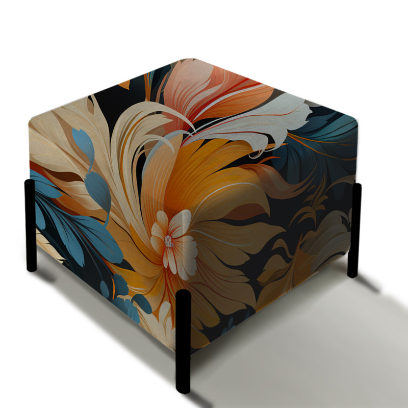 Repose-pieds Earthy Tones Boho Inspire Feather