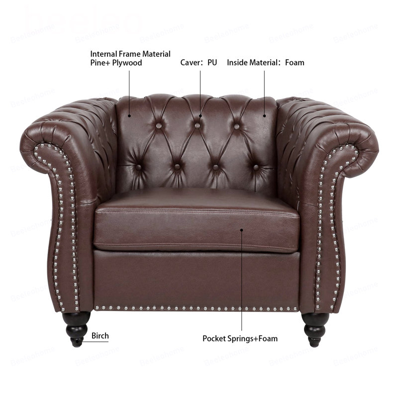 Sofa 1 place pour salon, Dark Brown