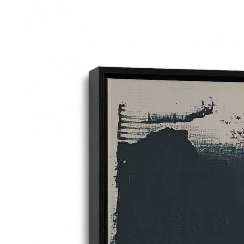 Ensemble de 3 imprimés de voile indigo, 18 po x 12 po, Cadre flottant noir satiné