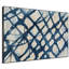 Très grand art mural imprimé sur toile - audacieux motif quadrillé bleu marine abstrait sur fond neutre pour salon ou chambre à coucher-763301246