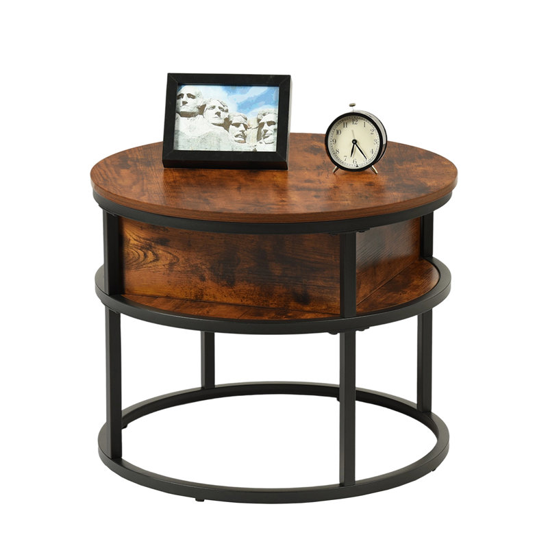 Lift Top Four Leg Coffee Table with Storage, 62cm H x 60cm W x 60cm D