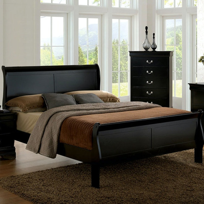 Staats Bed, Black, Queen