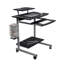 Chariot d'ordinateur compact avec rangement