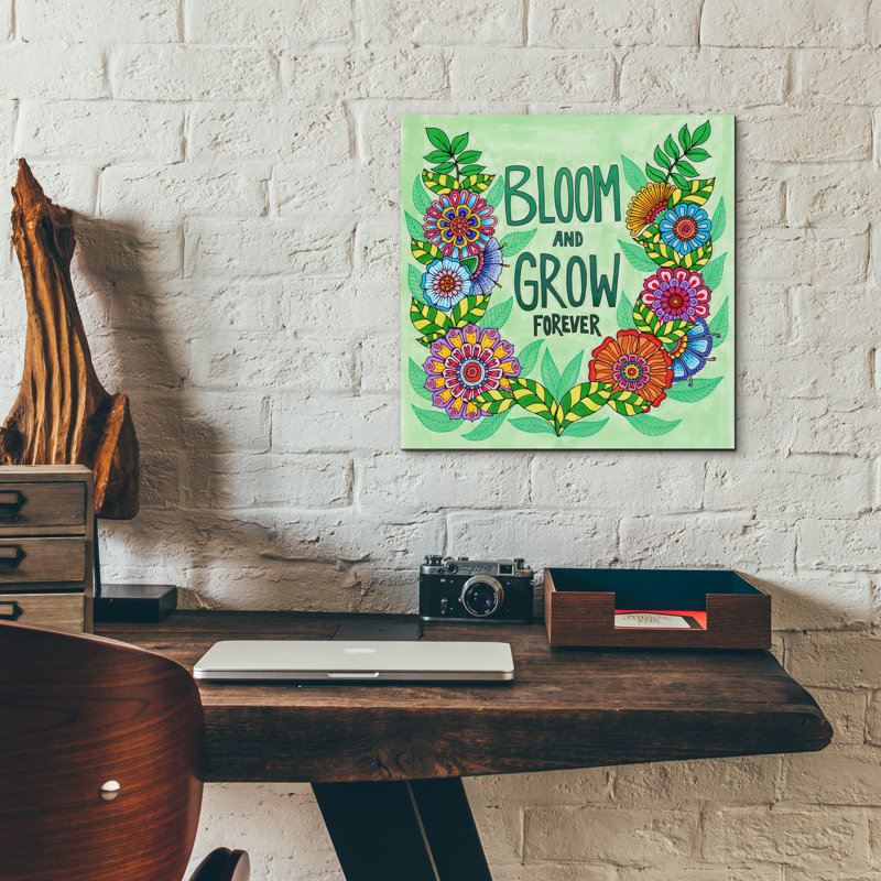 «Bloom and Grow» par Hello Angel, art mural en verre acrylique, H 12 po x l 12 po