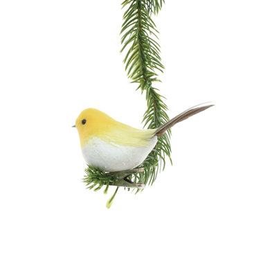 Ornement en forme de pince pour petit oiseau brun (paquet de 12)