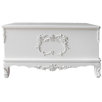 ornate white vintage style blanket box