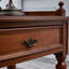 Bureau rectangulaire à 2 tiroirs en bois massif et en bois manufacturé brun noisette-1888006391
