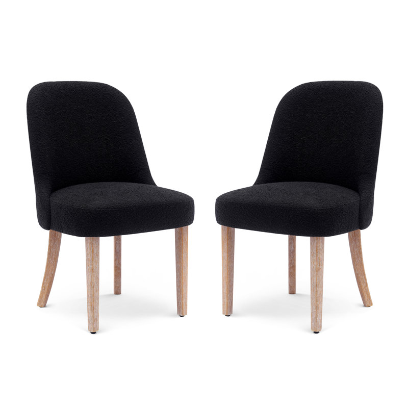 19.5'' H Upholstered Side Chair, Black, 2