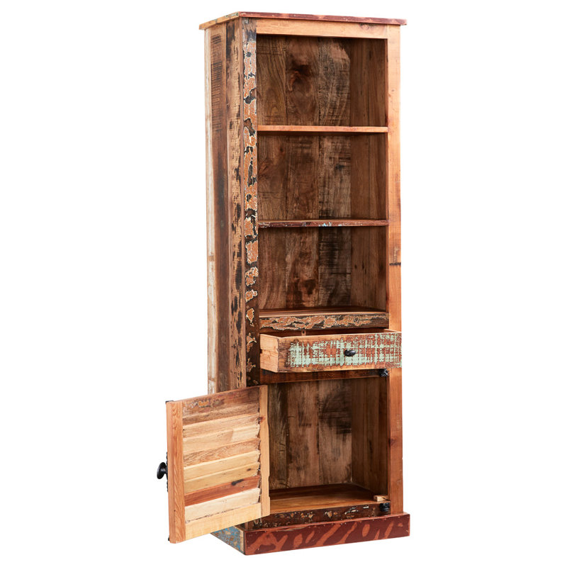 Inyo 185cm H x 60cm W Solid Wood Standard Bookcase