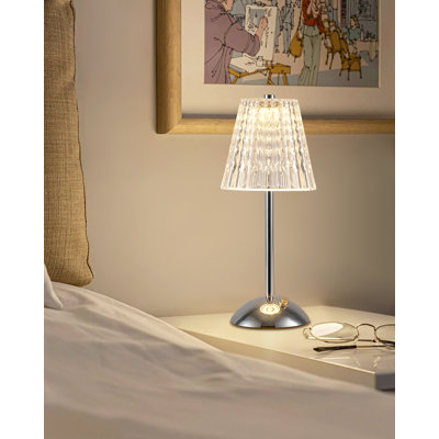 Rechargeable LED Table Lamp, Gold Finish, Portable