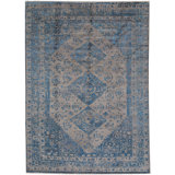 Neo Villa Oriental Area Rug in Beige/Blue