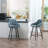 Upholstered Counter Stool with Metal Frame-1907933595